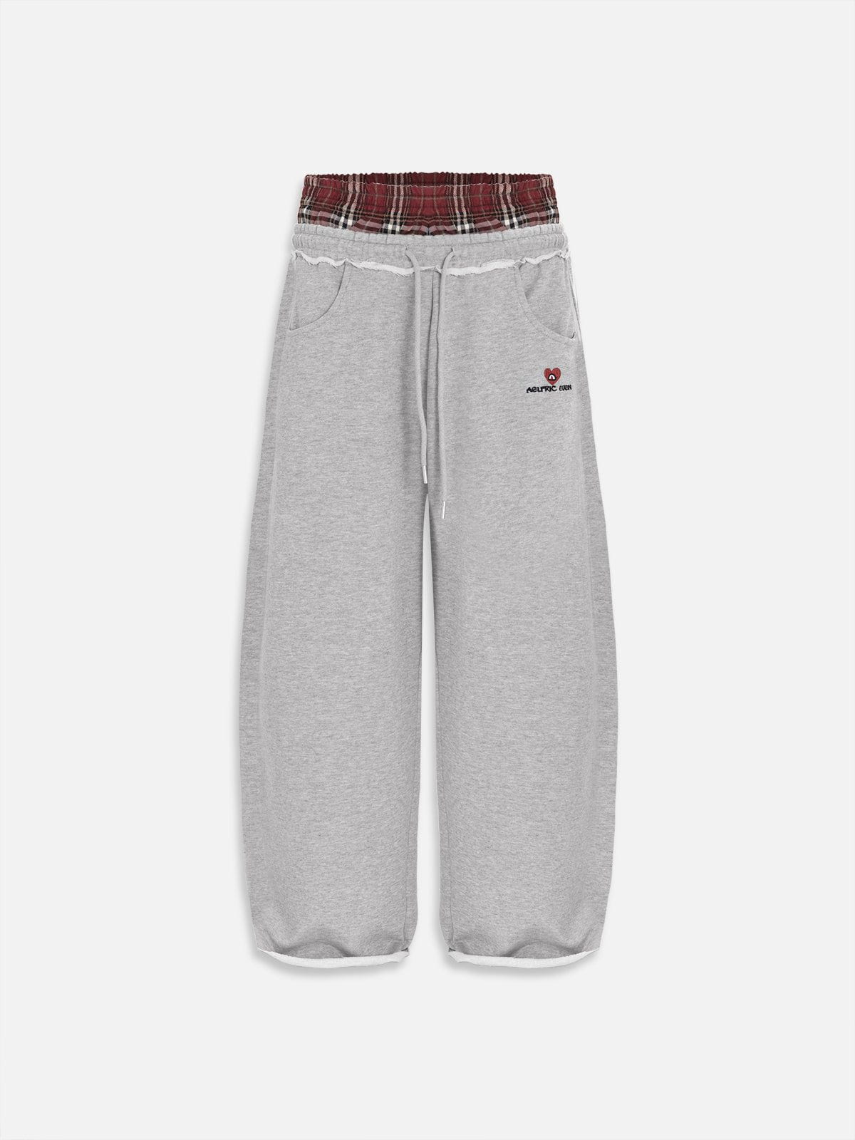 Retro Double Waist Sweatpants – Unisex Style