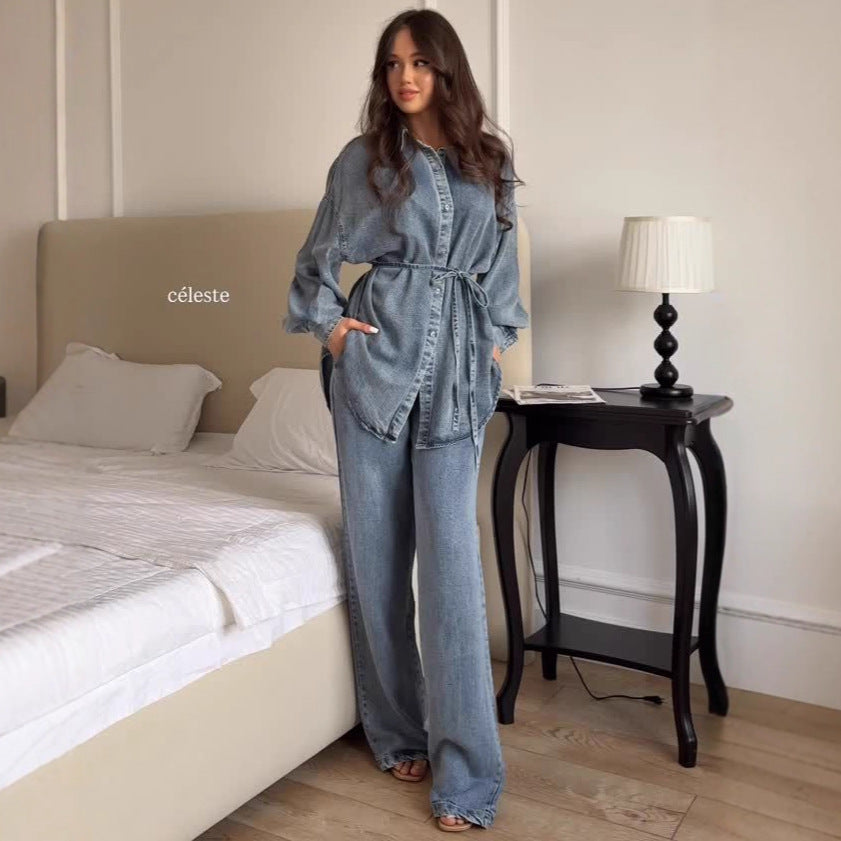 Ladies' denim suit