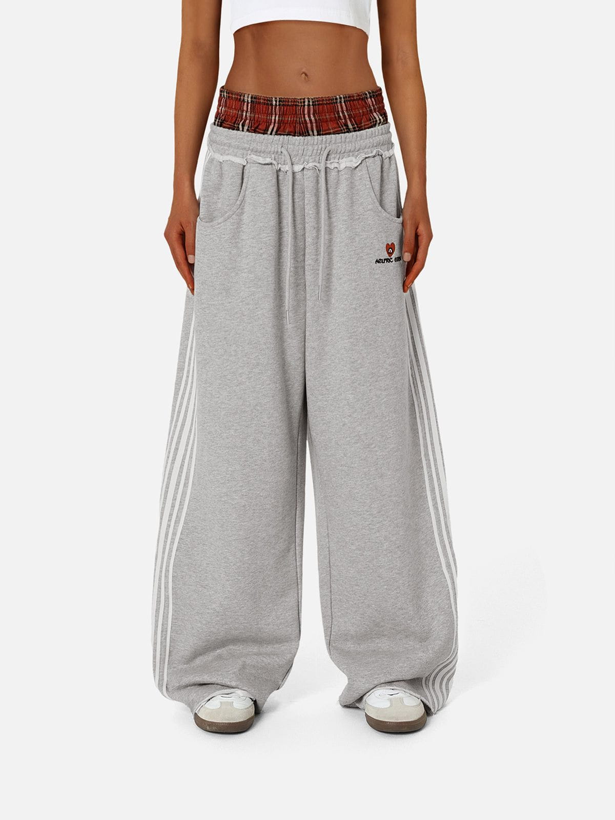 Retro Double Waist Sweatpants – Unisex Style