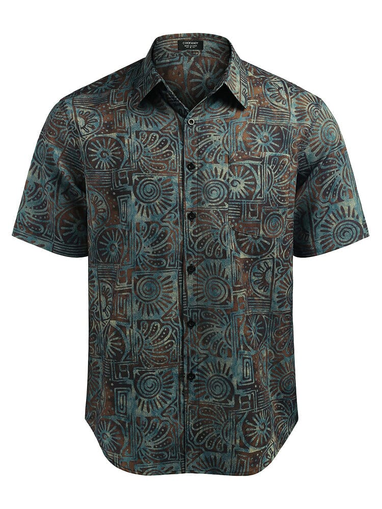 Hawaiian Tropical Button Down Vintage Floral Shirt (US Only)
