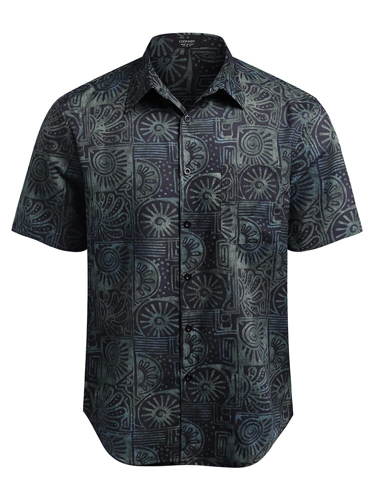 Hawaiian Tropical Button Down Vintage Floral Shirt (US Only)
