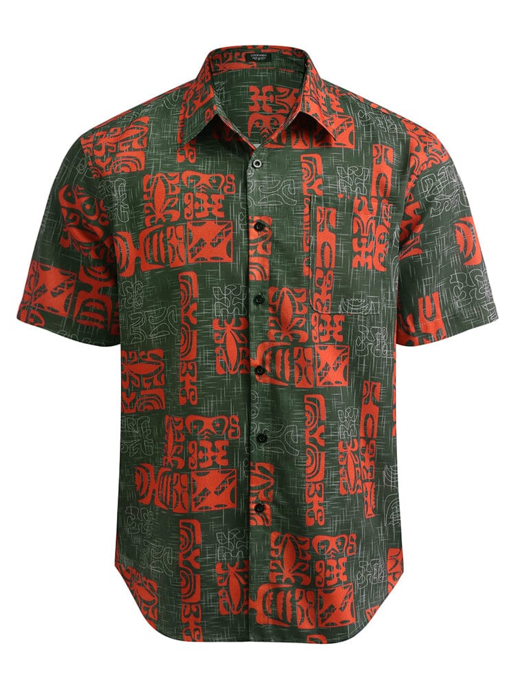 Hawaiian Tropical Button Down Vintage Floral Shirt (US Only)
