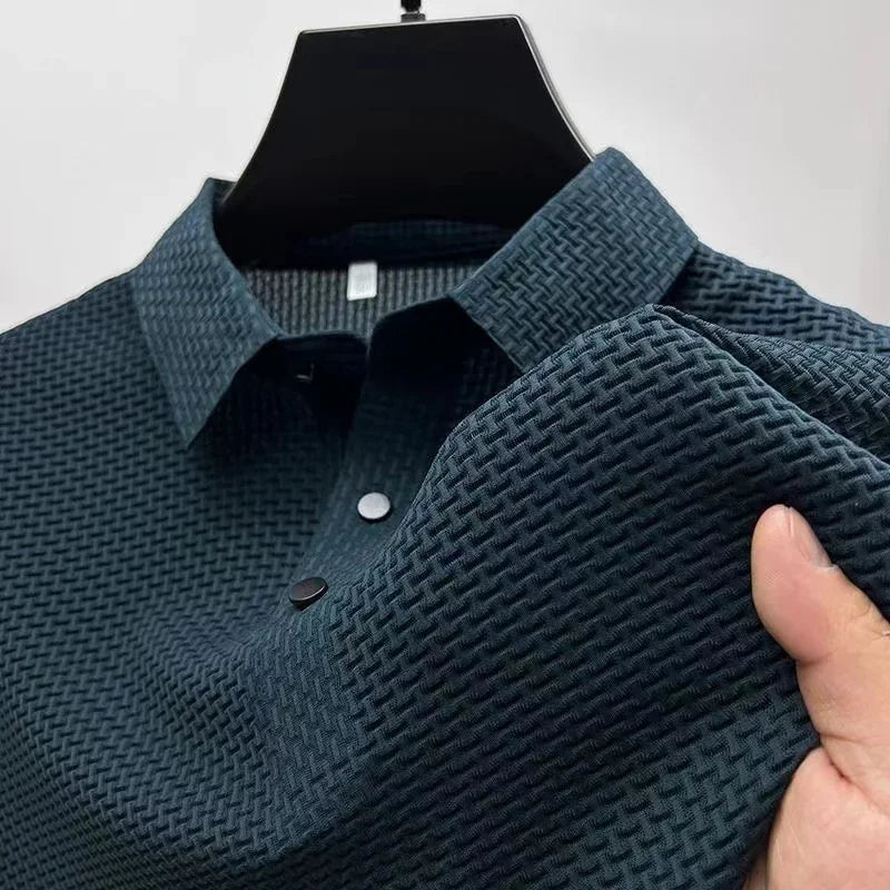 🌟Men's Ice Silk Mesh Polo Shirt ❄️🧵👕